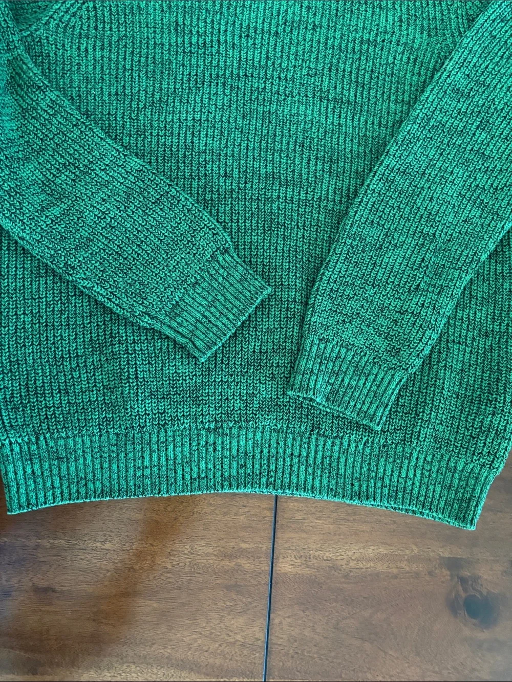 INC International Concepts Green Marled Crewneck Sweater New w/o Tag.
